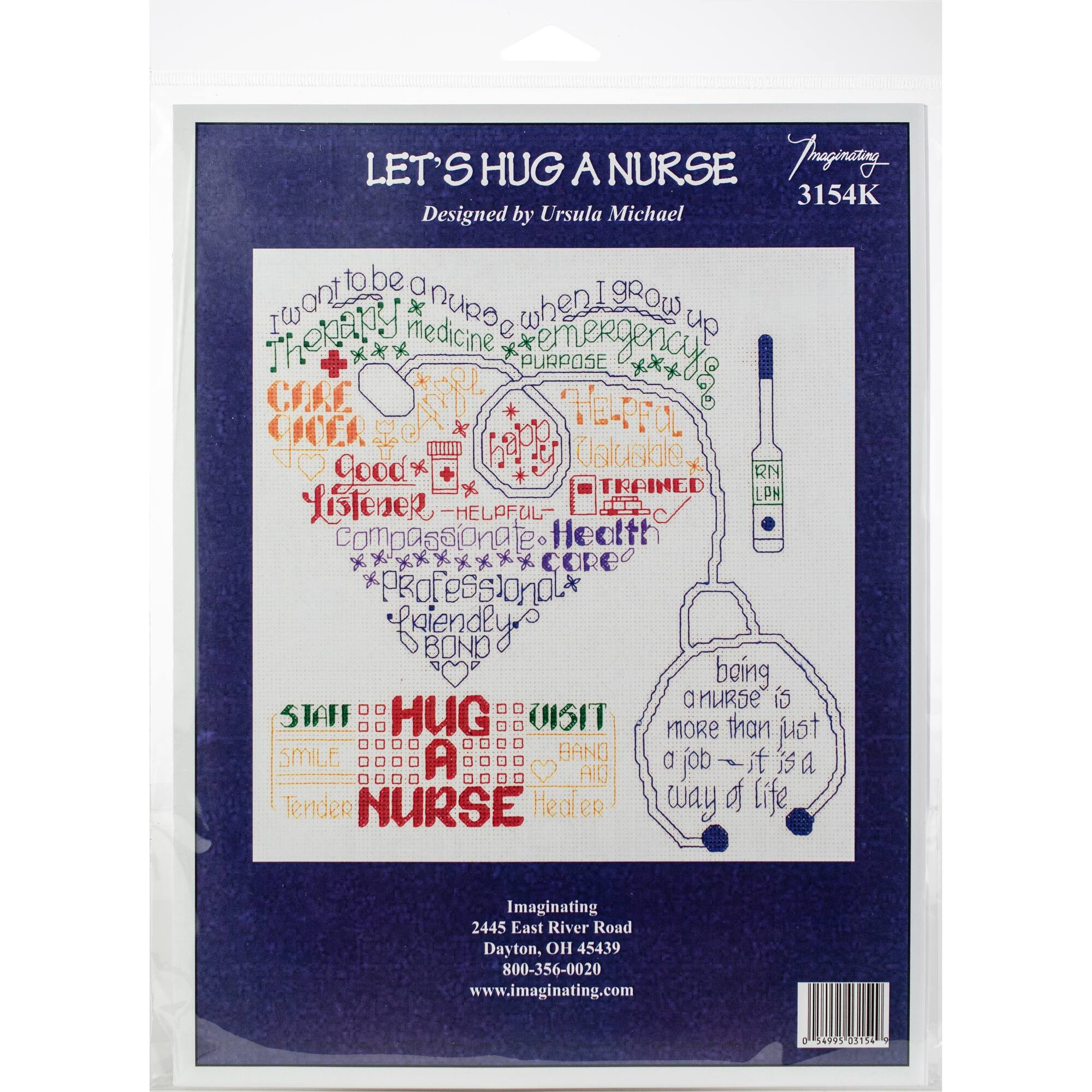 Imaginating Let's Hug A Nurse Counted Cross Stitch Kit